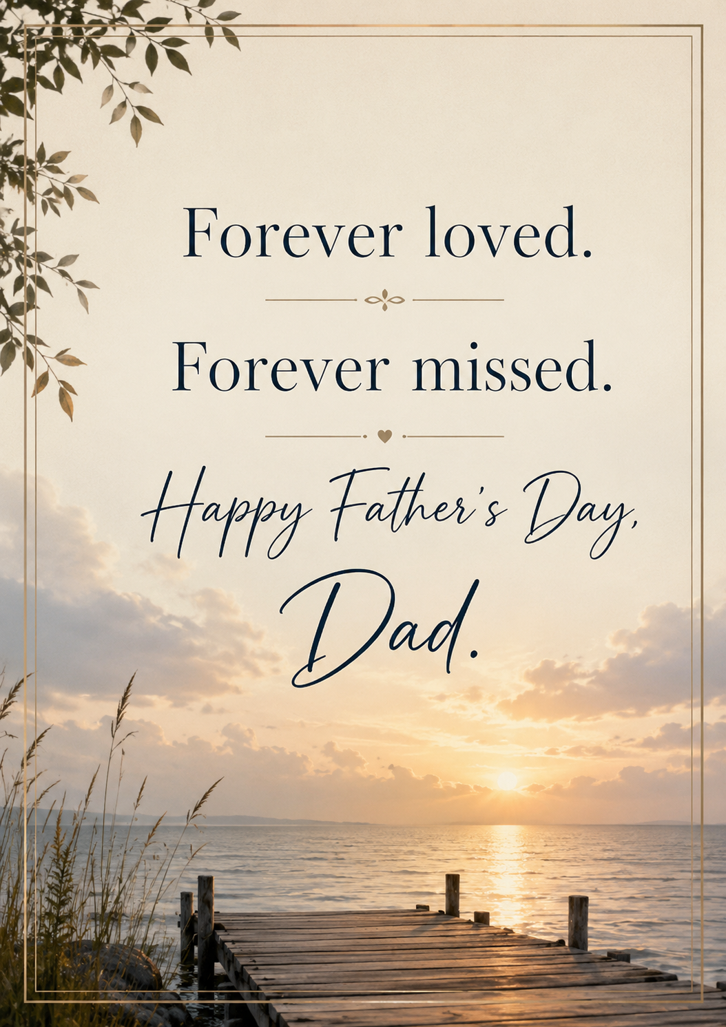 Father’s Day Card for Dad – Forever Loved and Missed