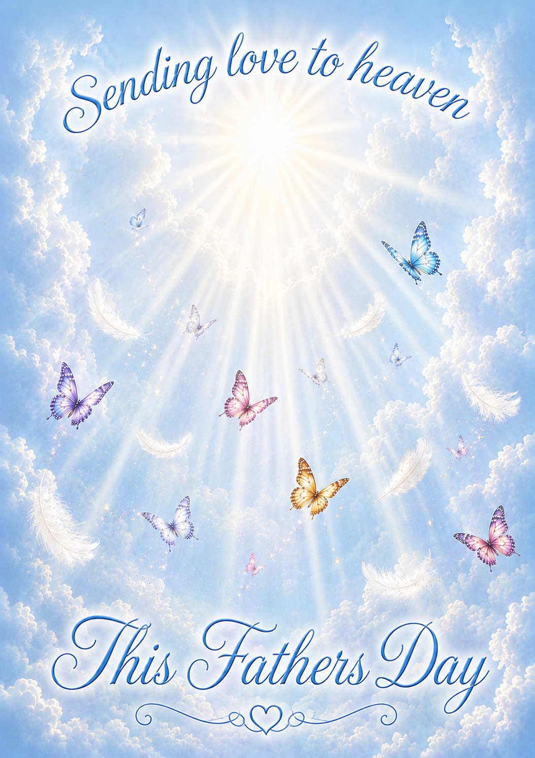 Father’s Day Card – Sending Love to Heaven with Butterflies