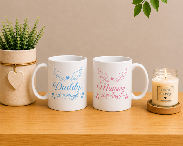 Mummy & Daddy of an Angel Memorial Mug Set