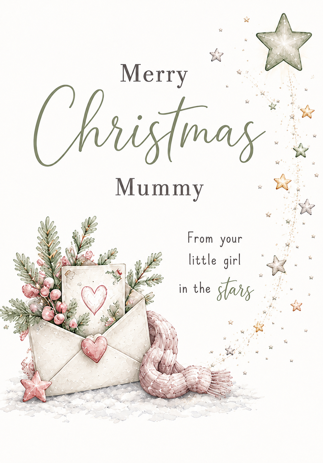 Merry Christmas Mummy – Festive Letter From Your Little Girl