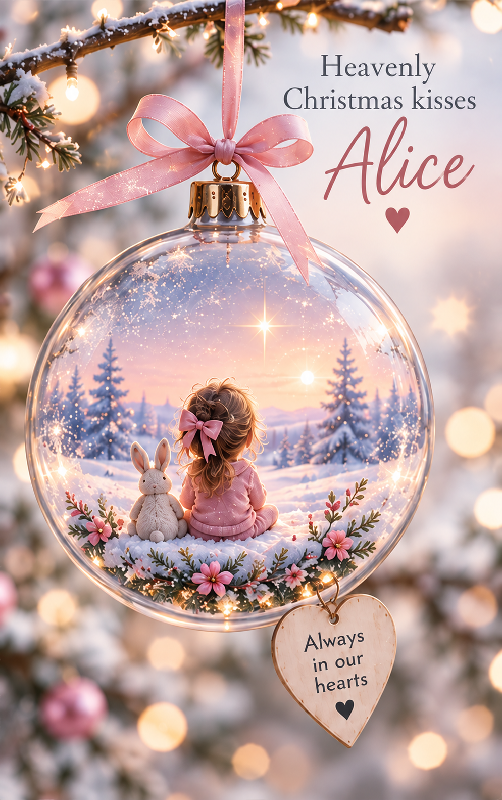 Personalised Christmas Card for Daughter – Ornament
