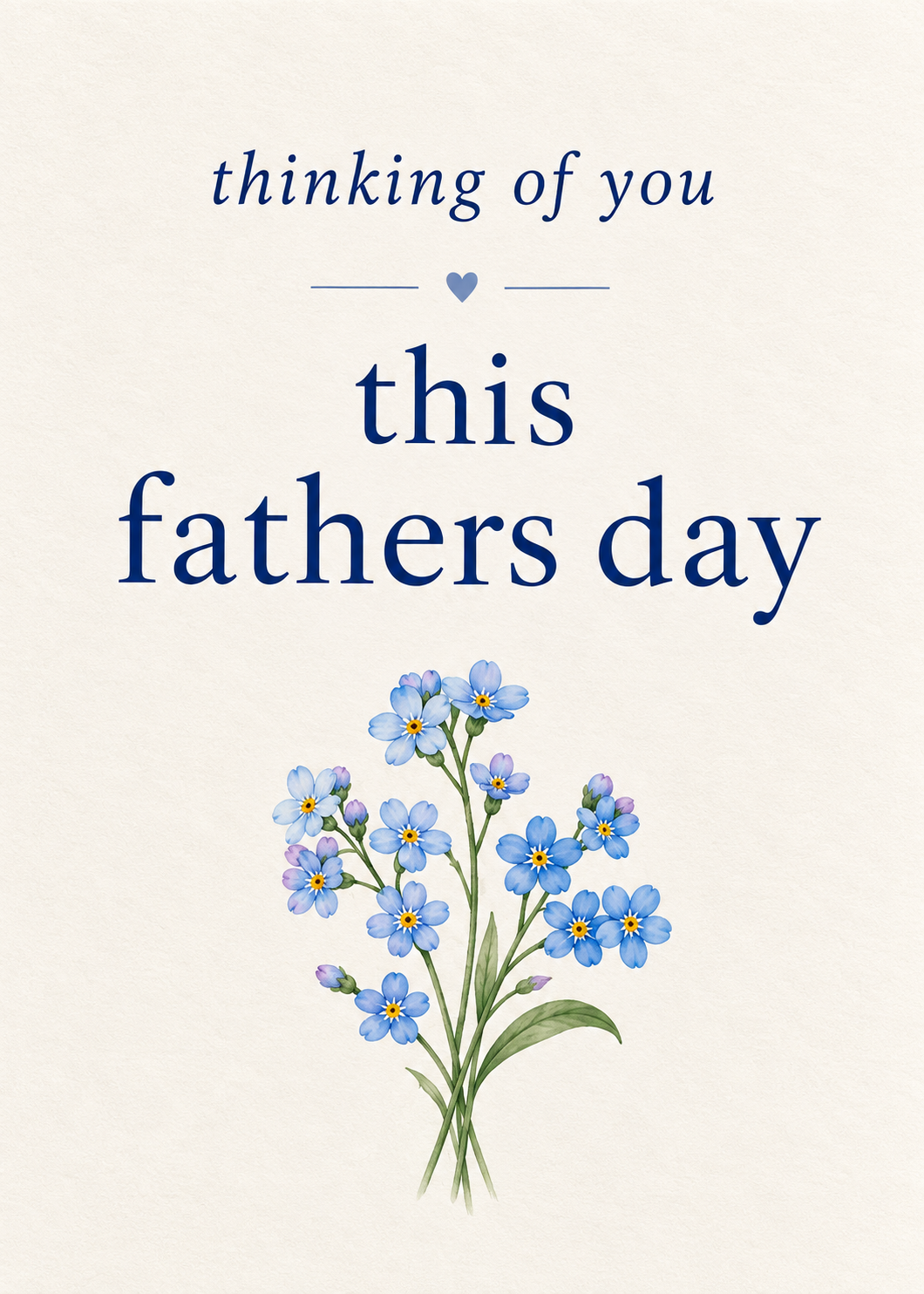 Thinking of You This Father’s Day Card – Forget-Me-Nots