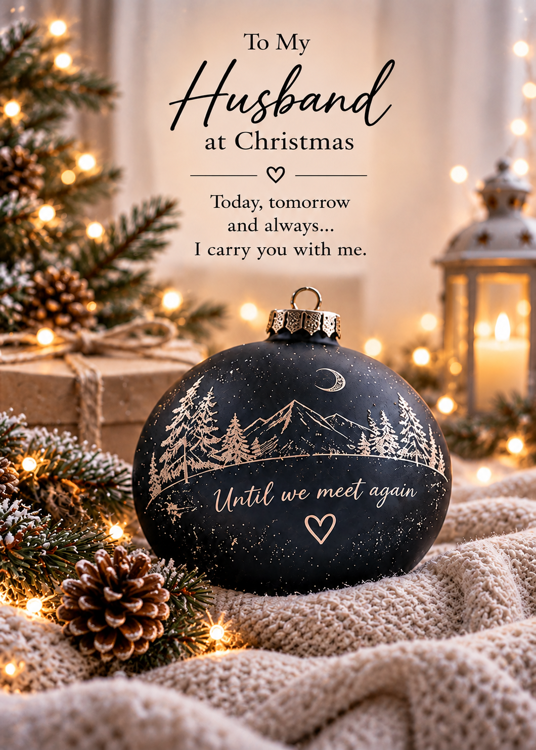 Christmas Card for Husband in Heaven – Christmas Ornament