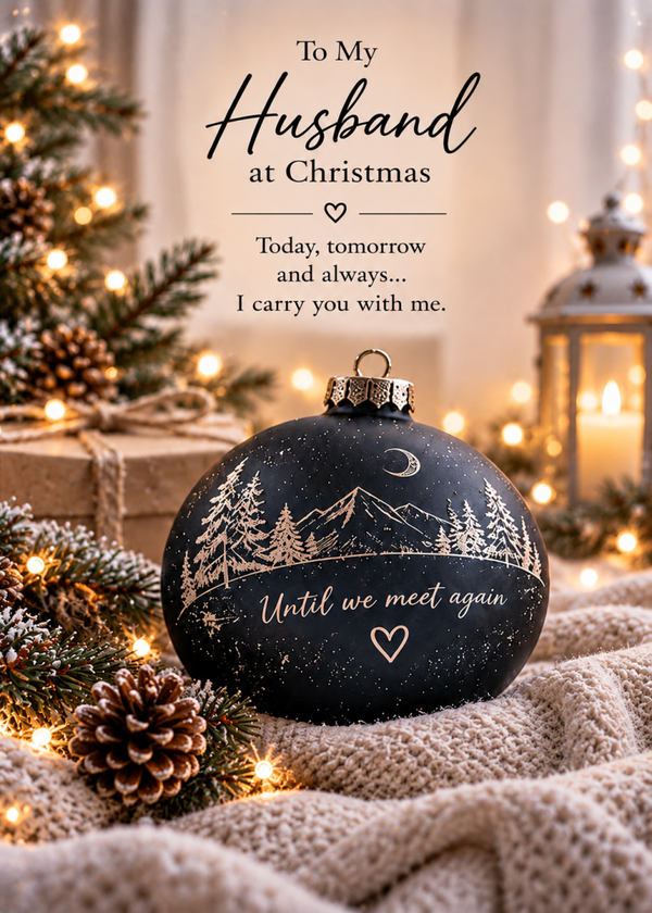 Christmas Card for Husband in Heaven – Christmas Ornament