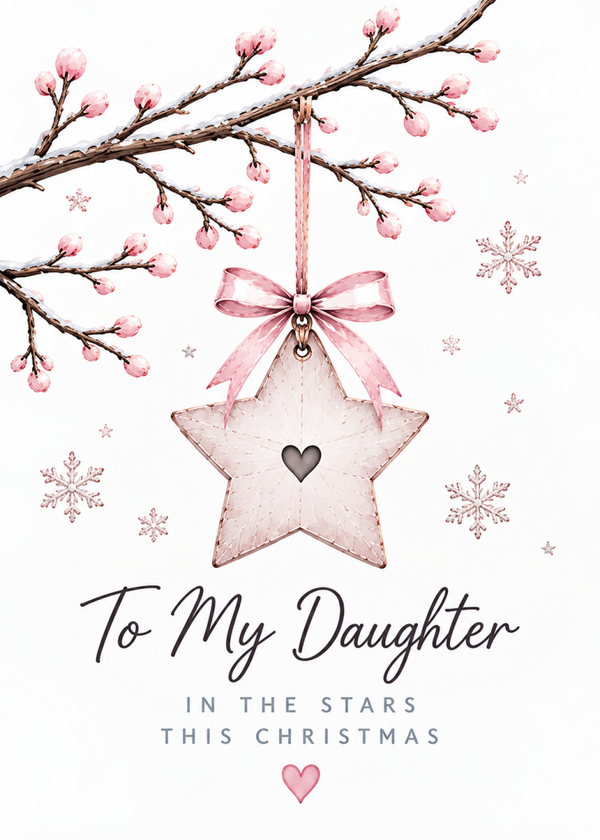 Christmas Card for Daughter in Heaven – Hanging Star