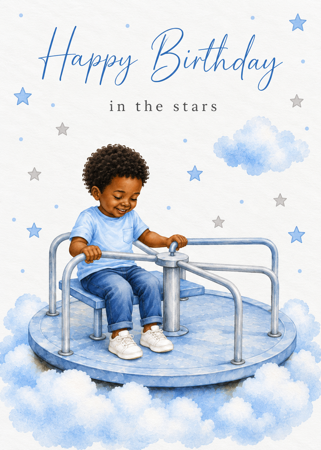 Heavenly Birthday Card for a Son – Roundabout in the Stars
