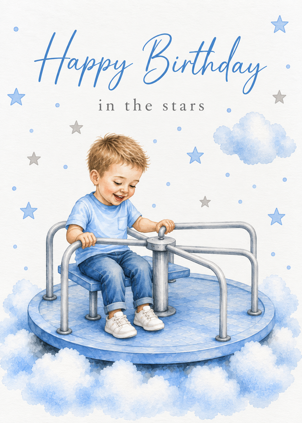 Birthday Card for Son – Roundabout in the Stars