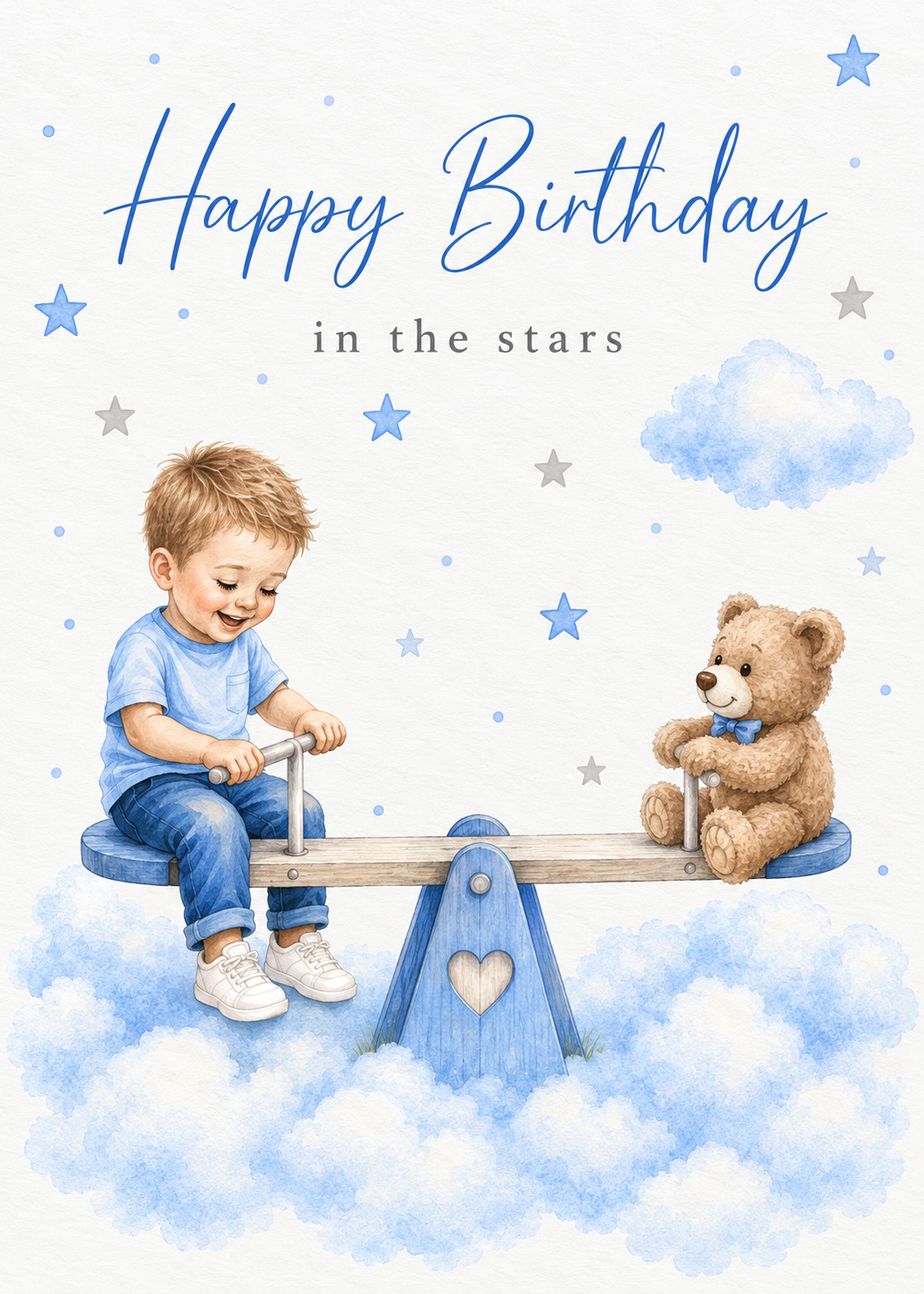 Birthday Card for Son – Starry Seesaw