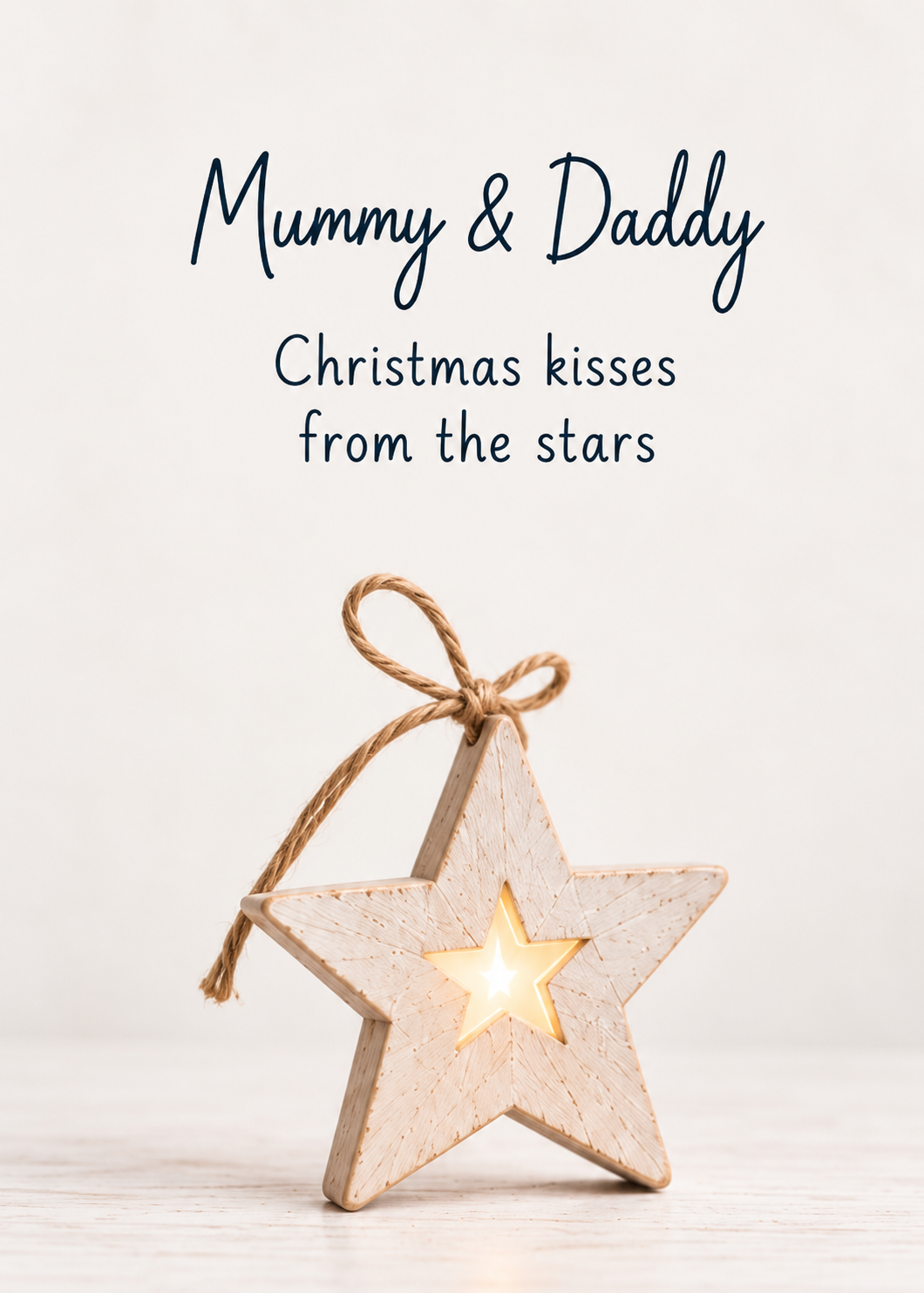 Christmas Card for Mummy & Daddy – Hanging Star Decoration