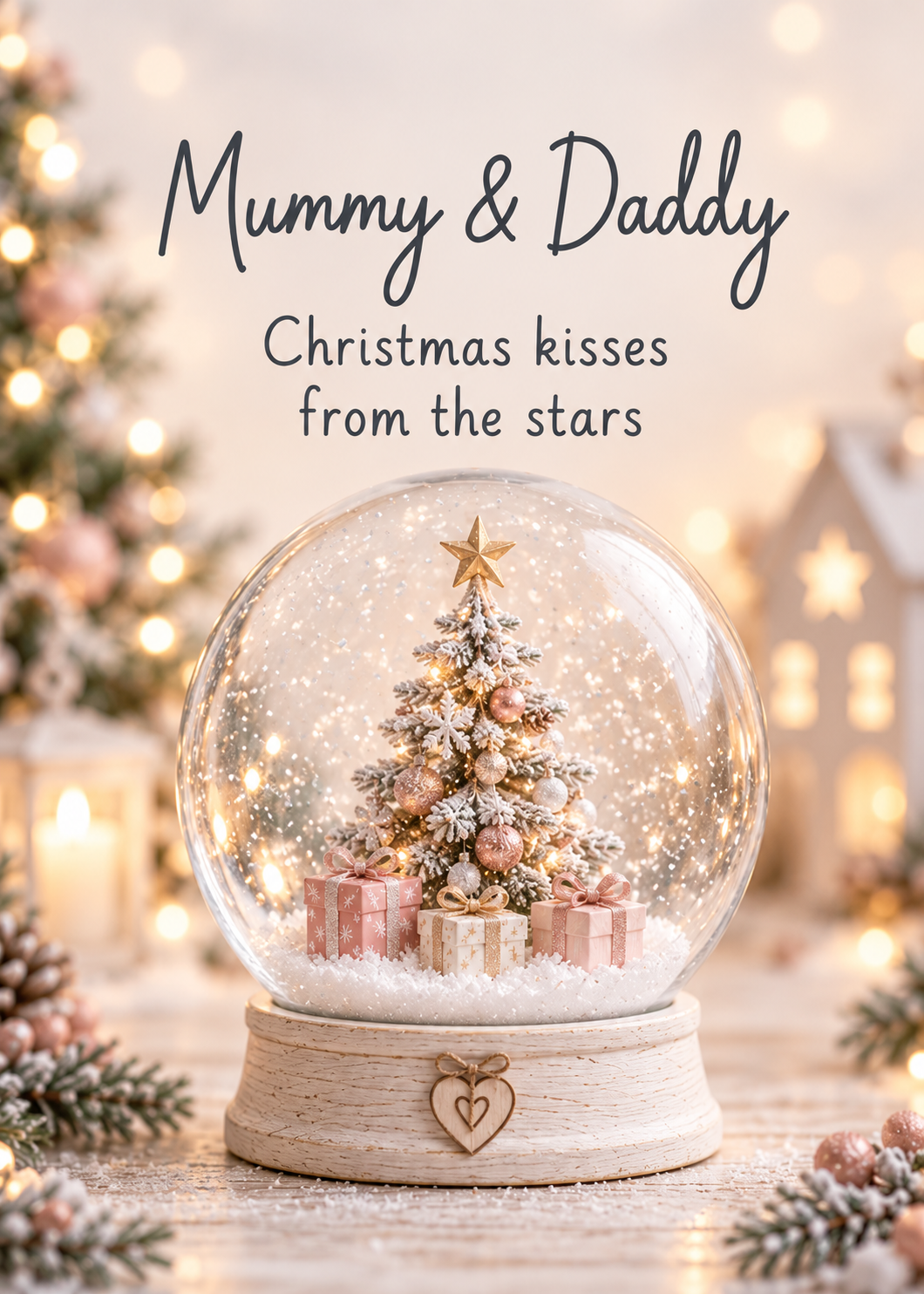 Christmas Card for Mummy & Daddy – Christmas Tree Snow Globe