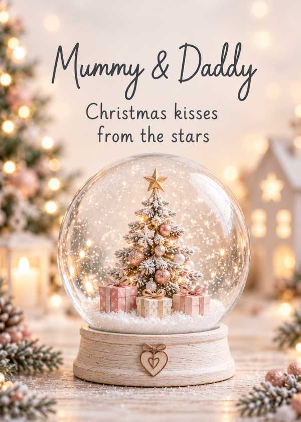 Christmas Card for Mummy & Daddy – Christmas Tree Snow Globe