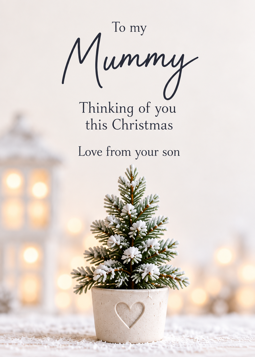 Christmas Card From Son to Mum in Heaven – Mini Christmas Tree