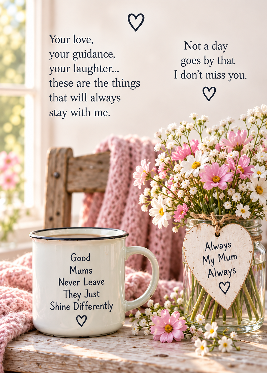 Sympathy card for Mum