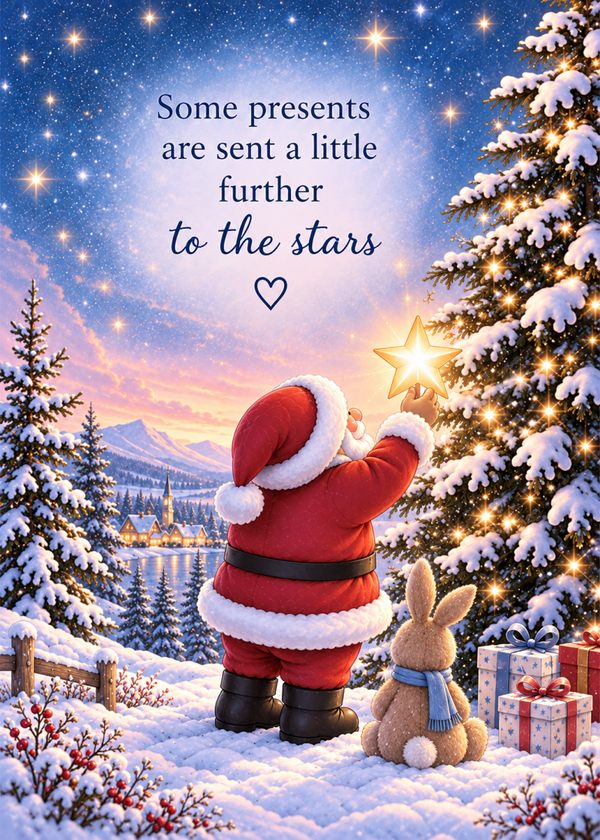 Christmas Card for a Child in Heaven – Presents to the Stars
