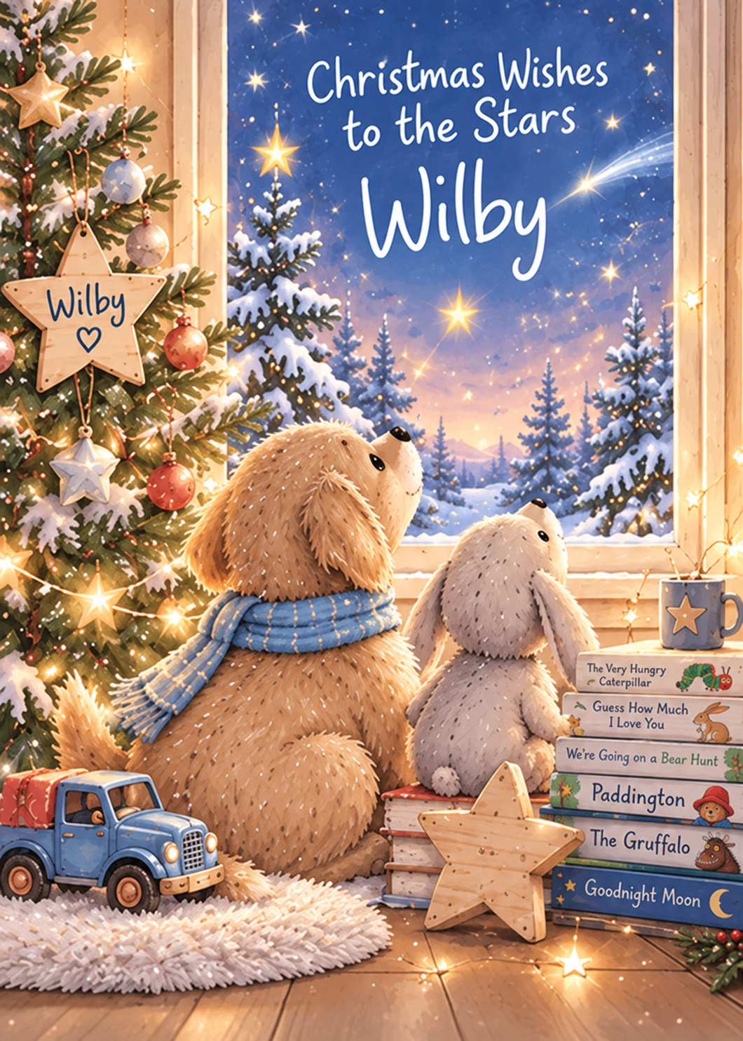 Personalised Son Christmas Card – Christmas Wishes to the Stars