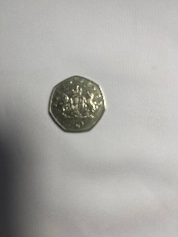 50p coin 2013 Ironsides Royal Crest Shield Lion