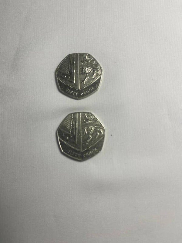 50p coin Royal Shield of Arms 2019 x 2 coins