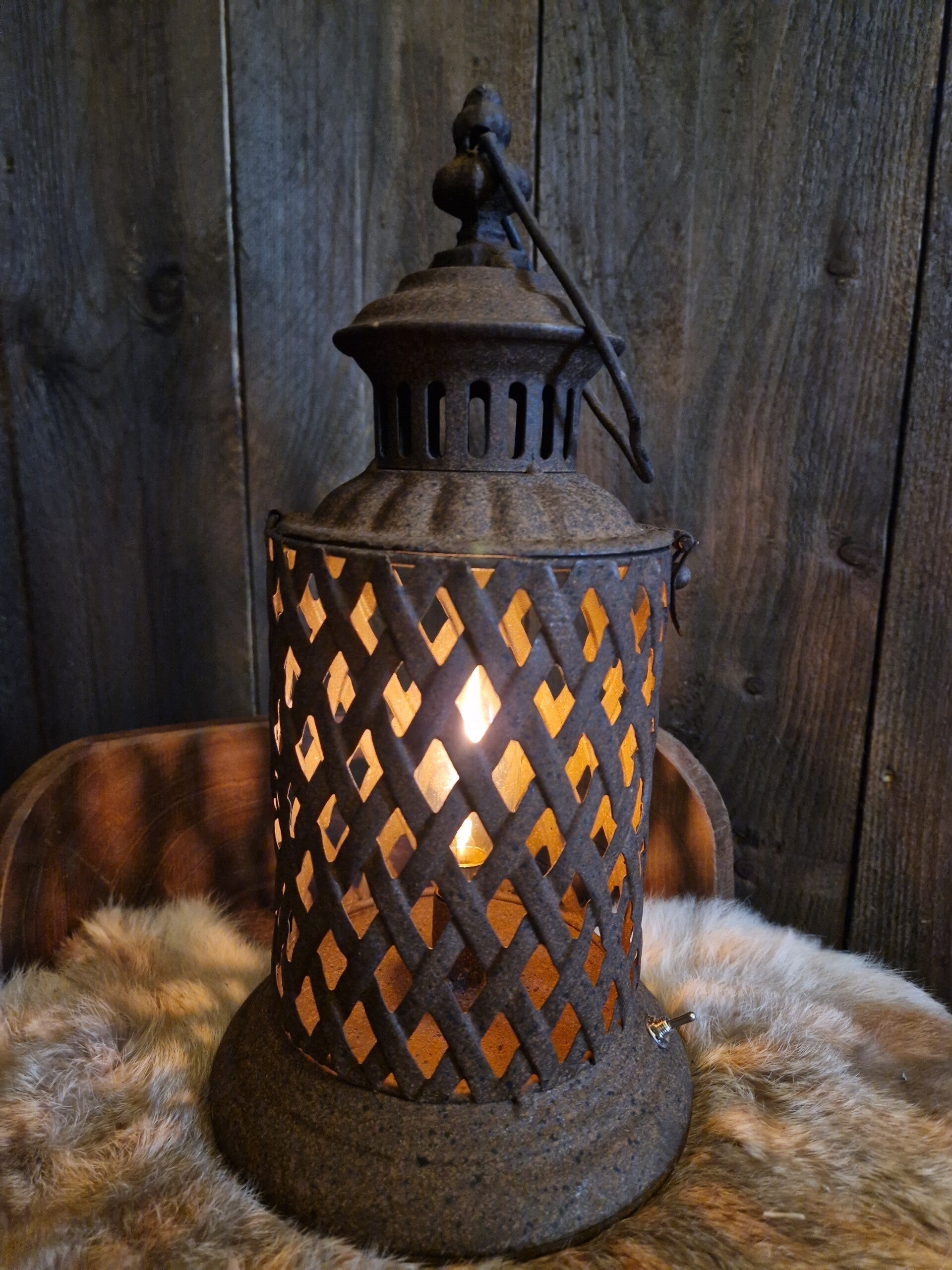 Rustikale Rost Lampe