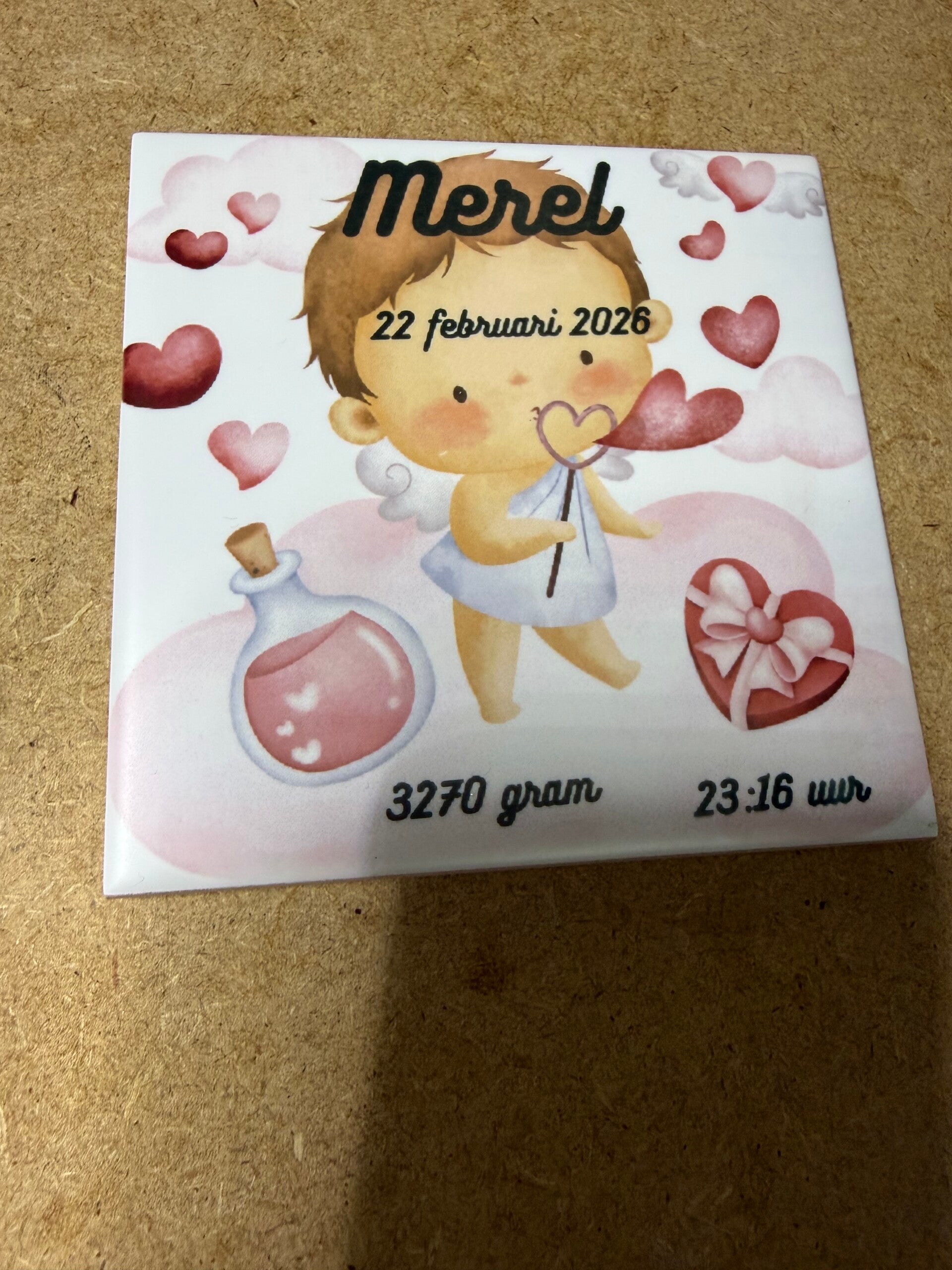 Op maat gemaakte geboortetegel