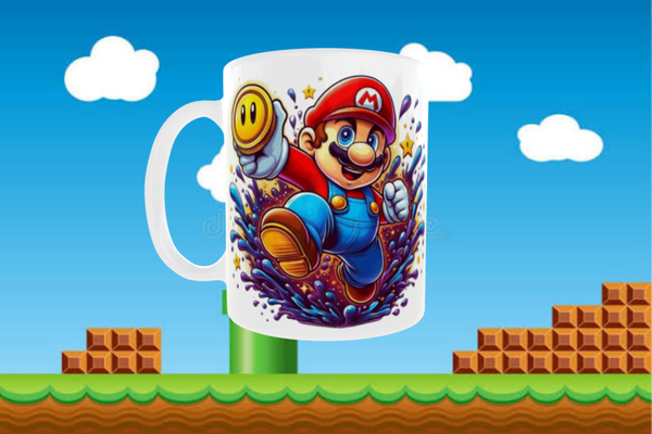 Watercolour Splash Super Mario Bros Mug