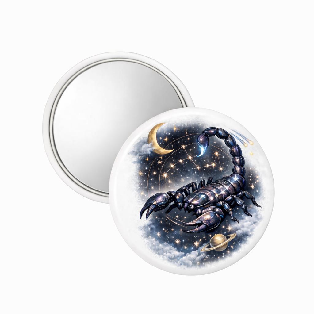 Celestial Zodiac Sign Compact Mirror
