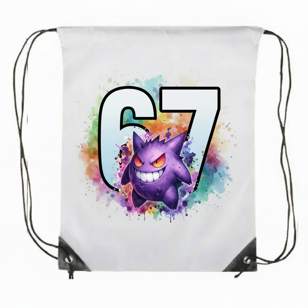 Pokémon 67 Style Drawstring Bag