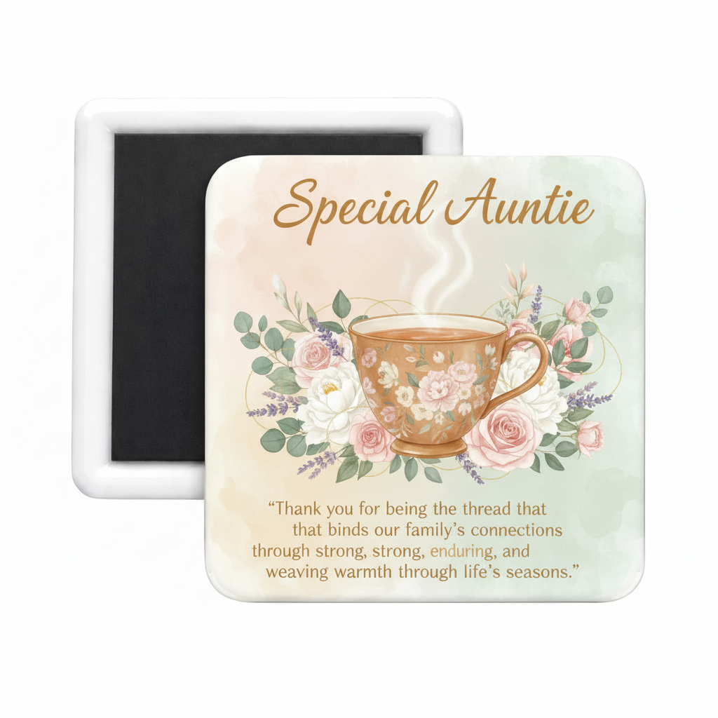Auntie (8) Square Magnet