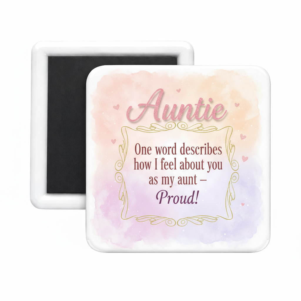 Auntie (4) Square Magnet