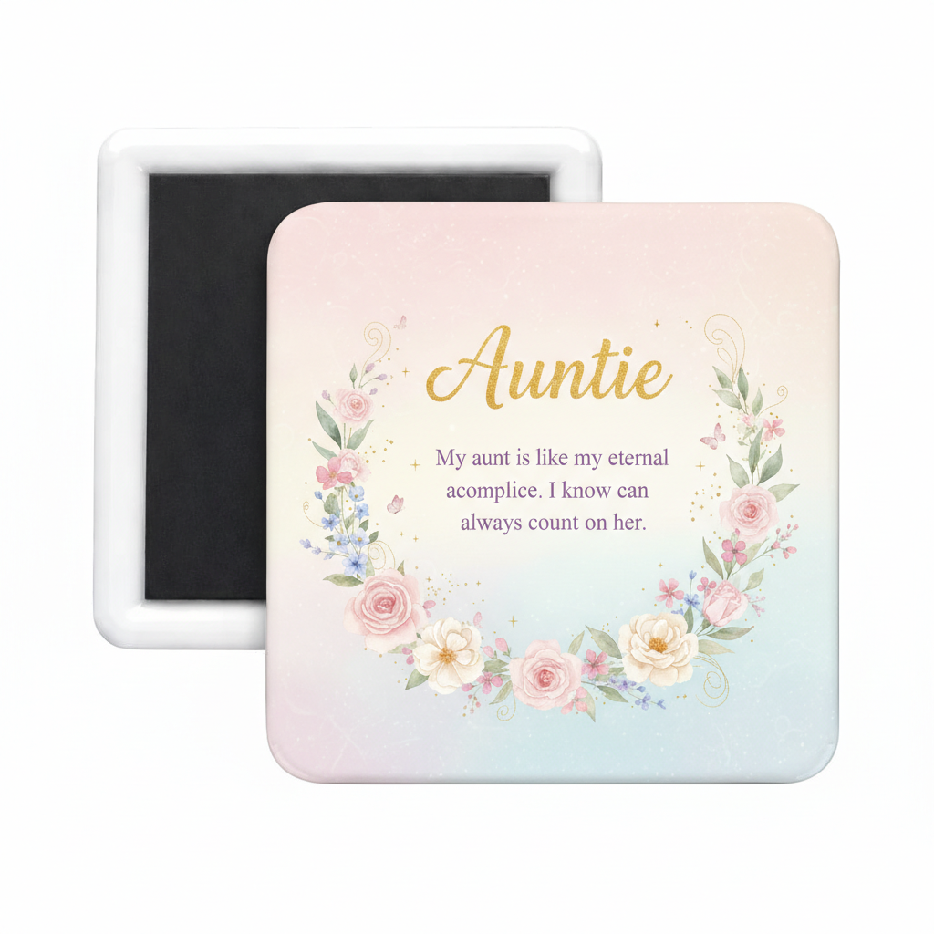Auntie (3) Square Magnet