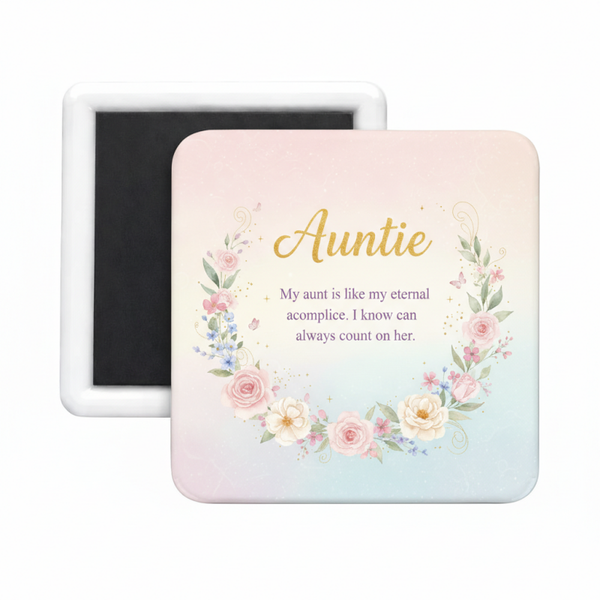 Auntie (3) Square Magnet