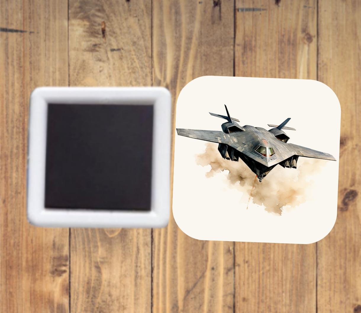 Aircraft Military Square Magnet