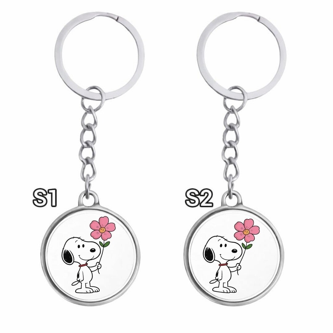 Snoopy Double Side Round Keyring