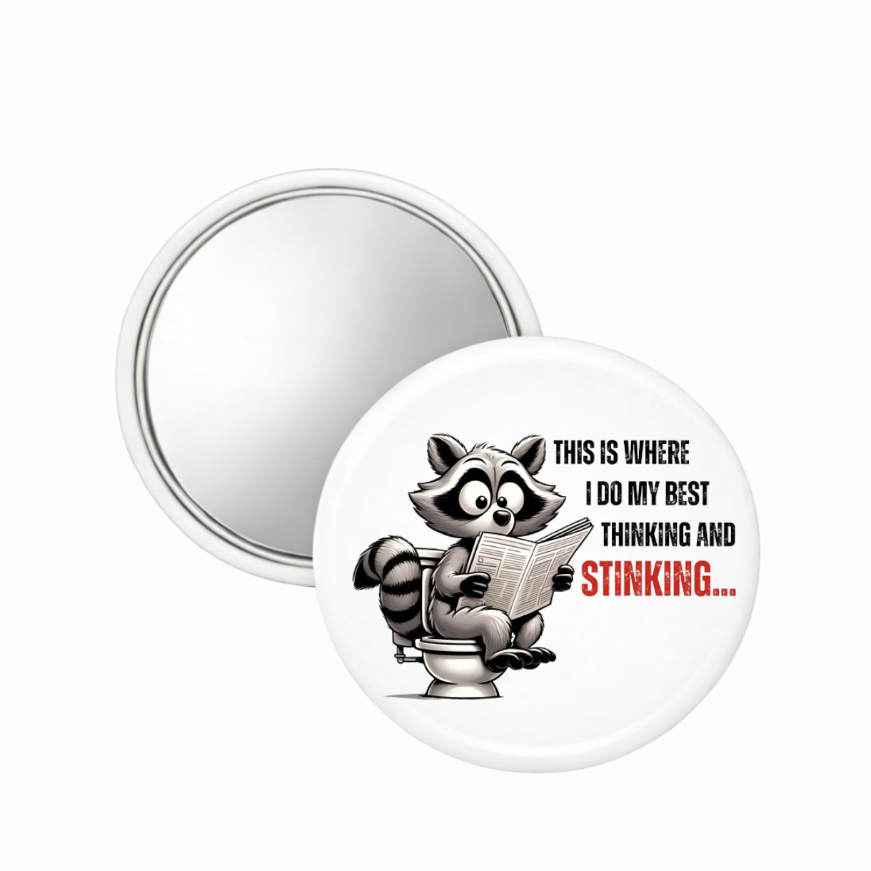 Novelty Animals on Loo Compact Mirror