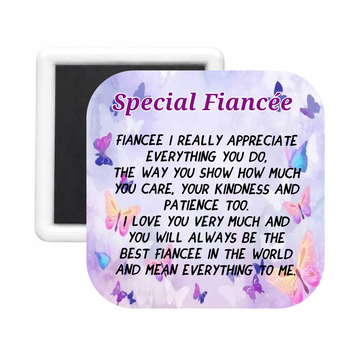 Fiancee (2) Square Magnet Her