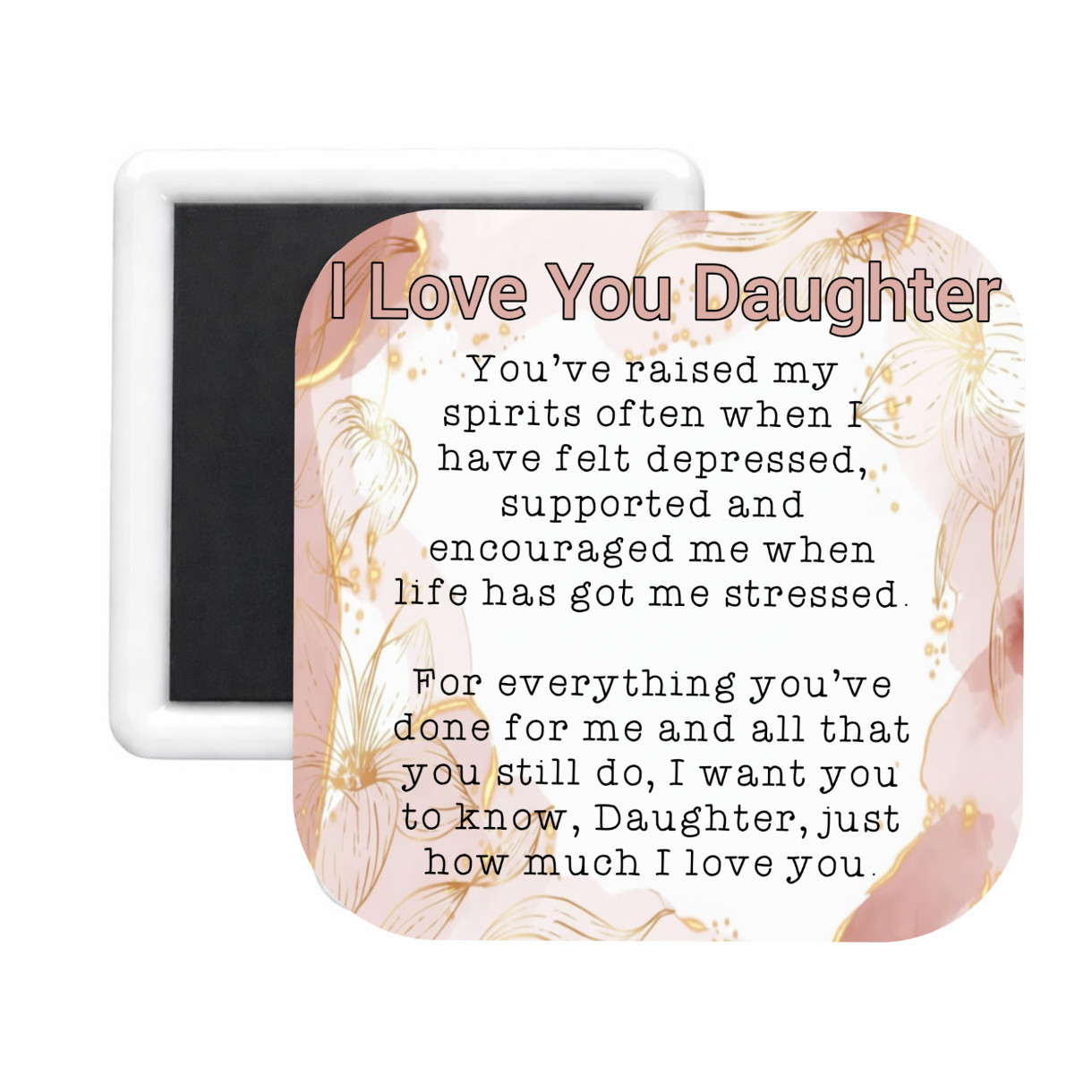 Daughter (3) Square Magnet