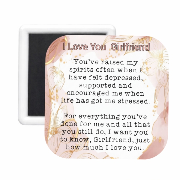 Girlfriend (3) Square Magnet