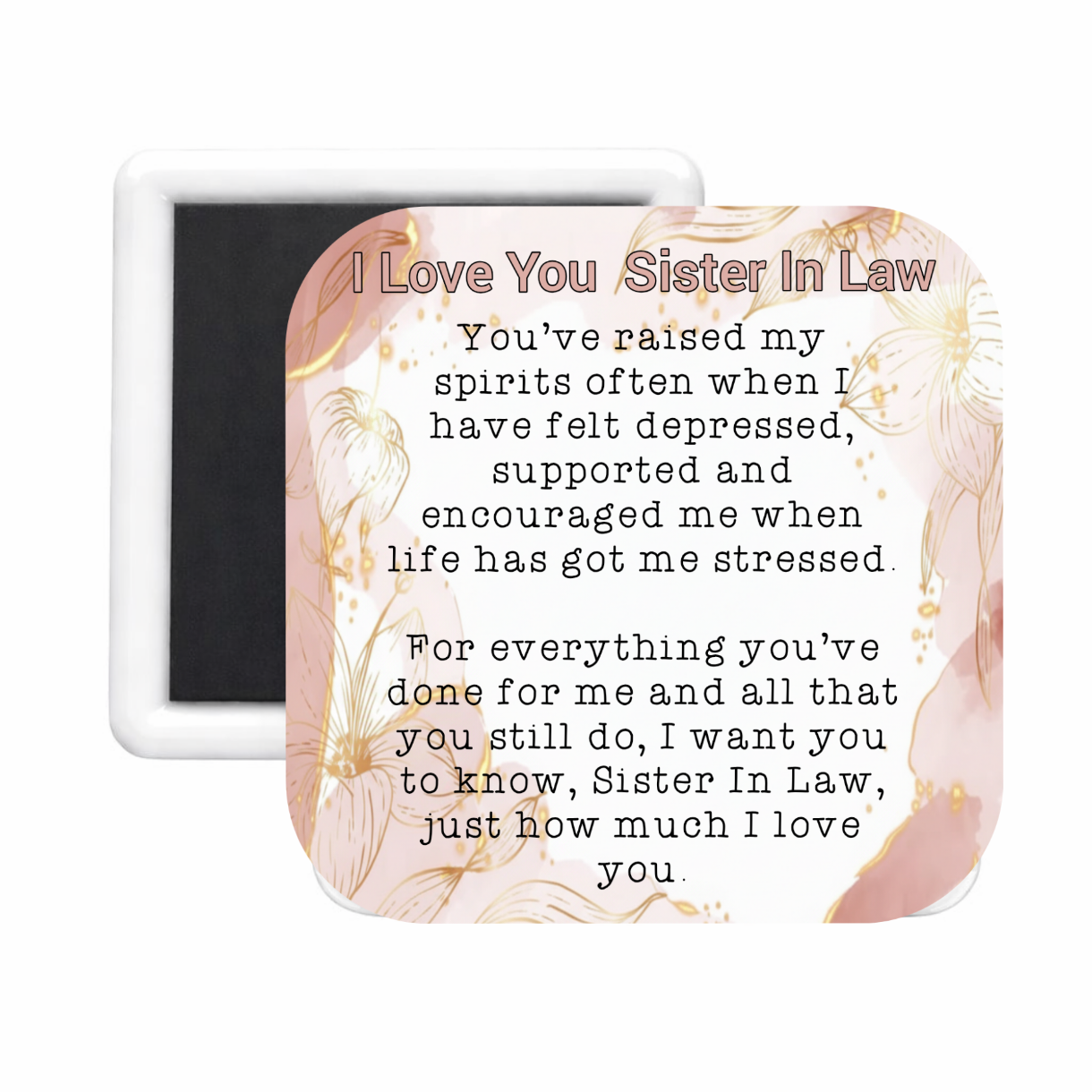 Sister In Law (3) Square Magnet