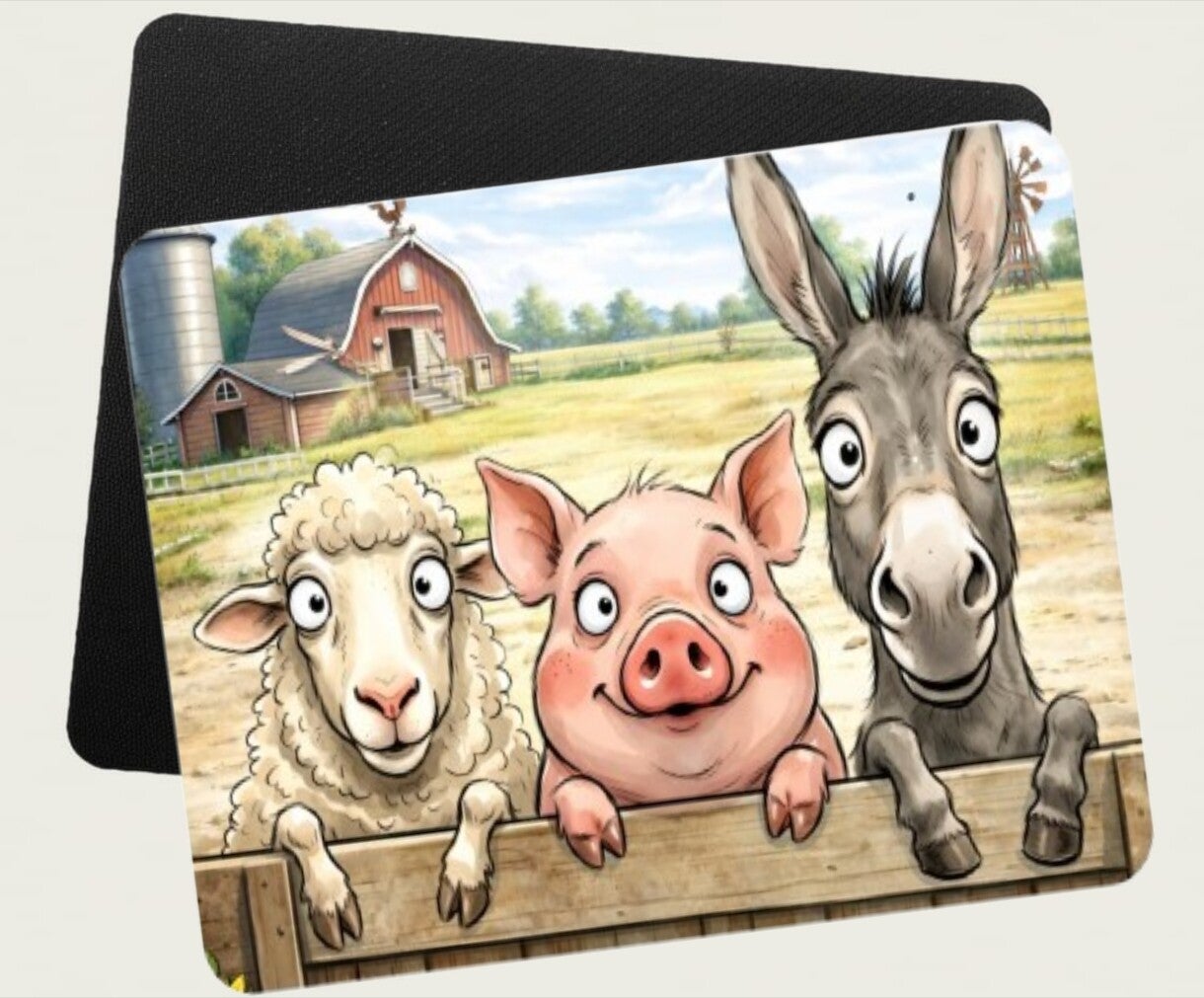Funny Farm Animals Mouse Pad/Mat
