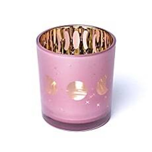 Sfeerlicht Glas Roze Metallic met Maanfasen