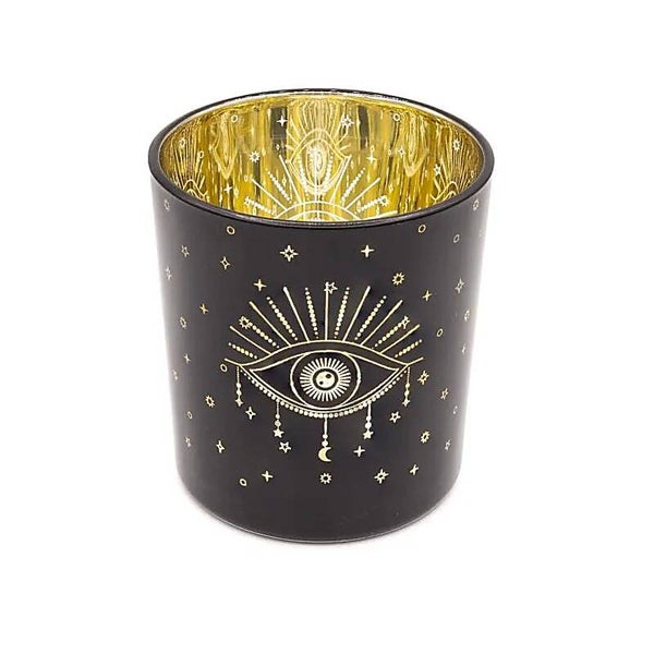 Sfeerlicht Glas Zwart Metallic met Alziend Oog