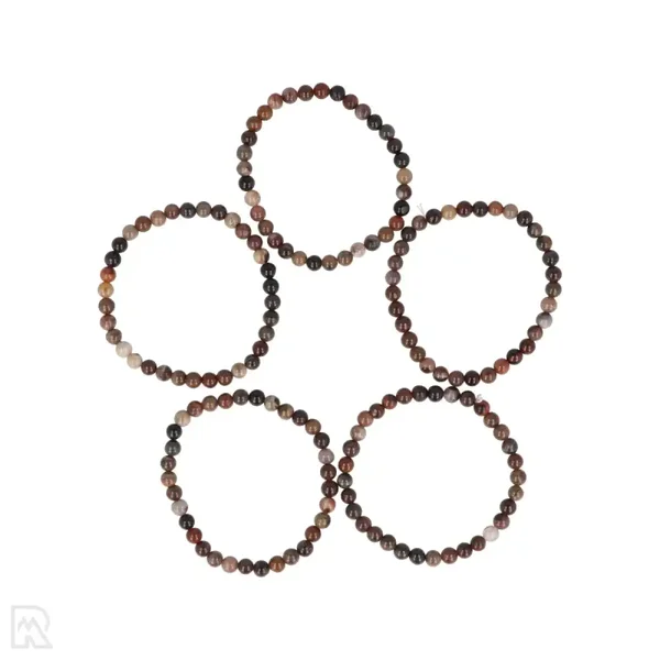 Armband versteend hout 6,8 mm