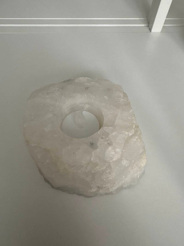 Bergkristal ruw theelicht