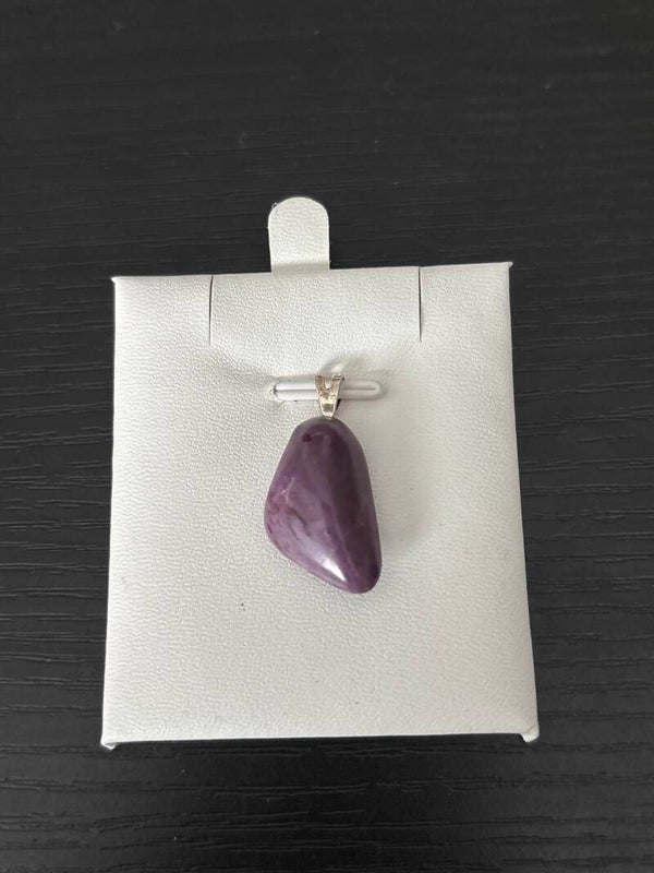 Lavendel jade edelsteenhanger