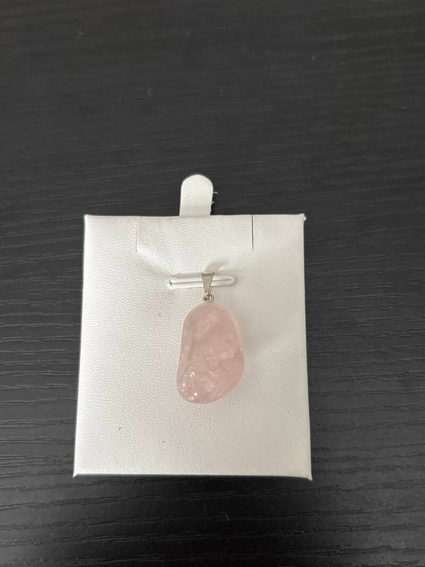 Rozenkwarts edelsteenhanger