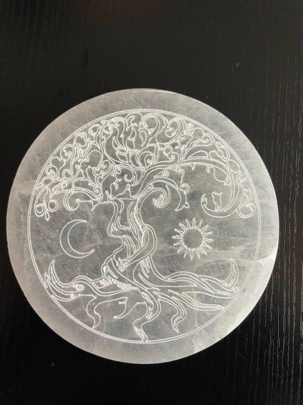 Seleniet oplaadschijf  met levensboom