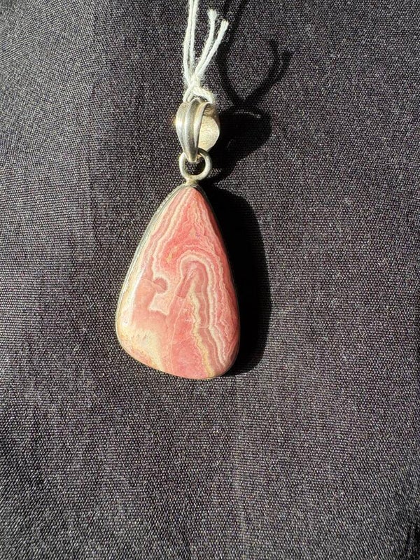 Rhodochrosiet hanger 925 zilver