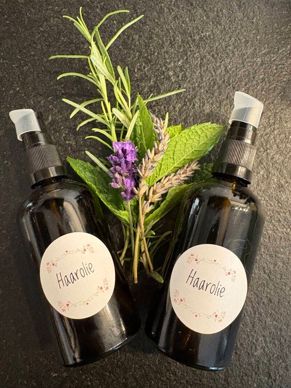 Haarolie 100 ml met etherische oliën handgemaakt
