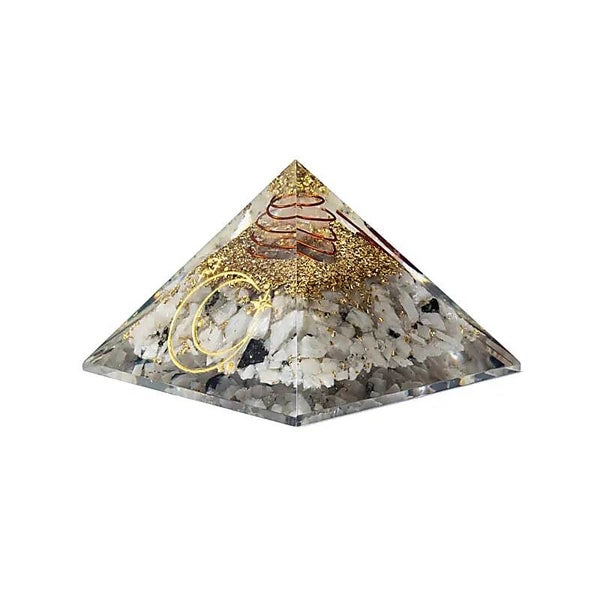 Orgoniet pyramide met maansteen