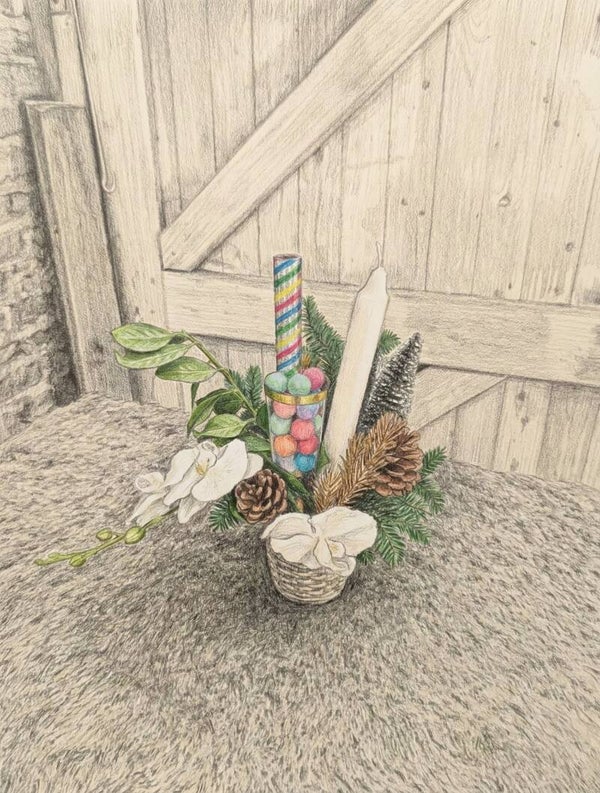 Composition Florale "Symphonie Hivernale & Orchidées"