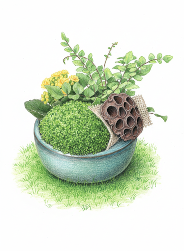 La Coupe "Dôme de Verdure" – Écrin Turquoise & Esprit Zen